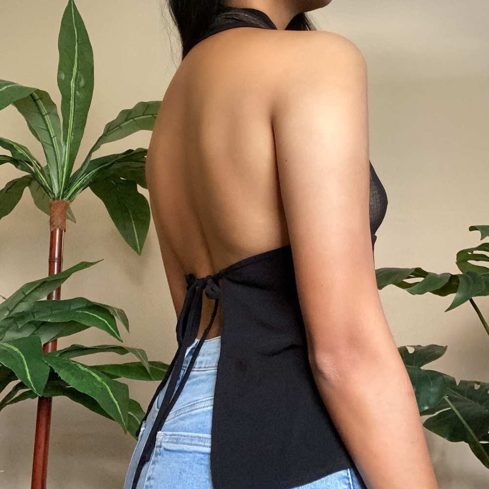 Halter backless top